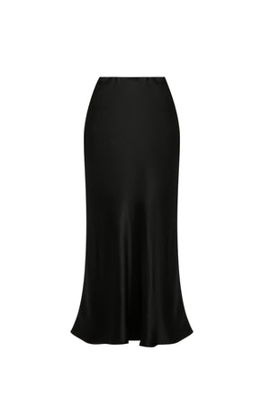 Black viscose maxi skirt