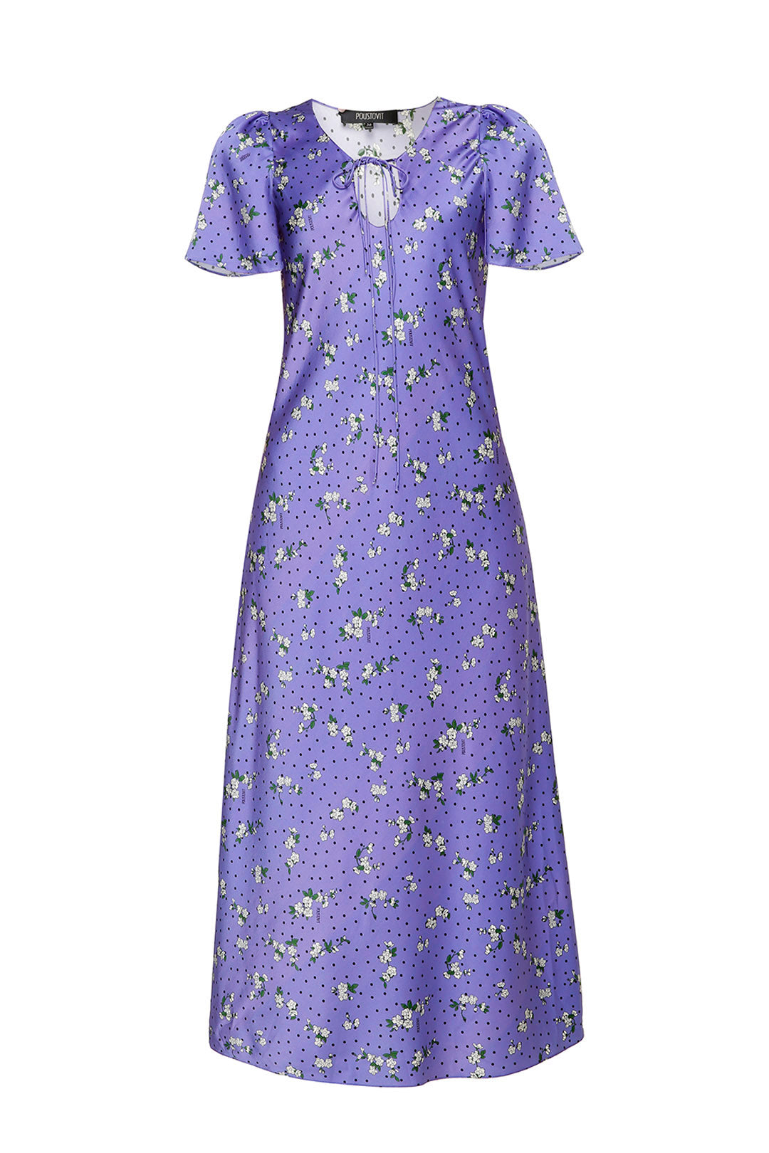 Violet printed silk dress