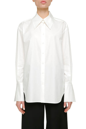 White oversized cotton shirt