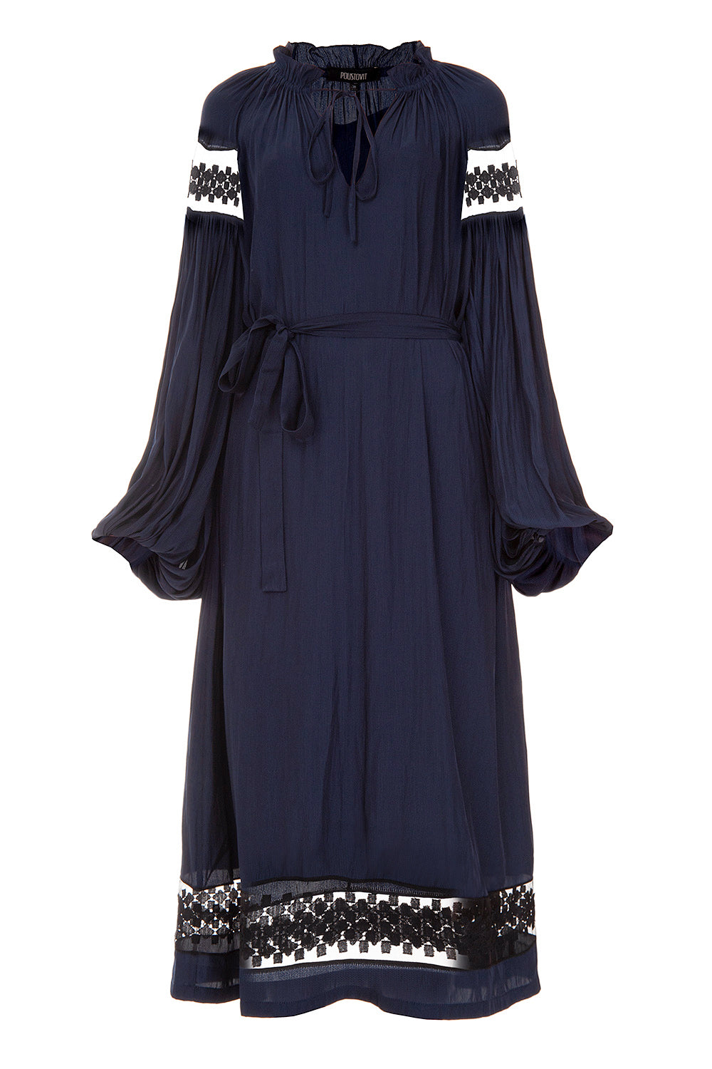 Dark blue midi dress
