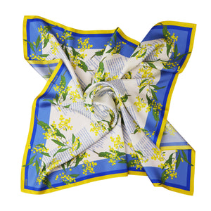 "Віримо в Україну" print silk twill scarf small