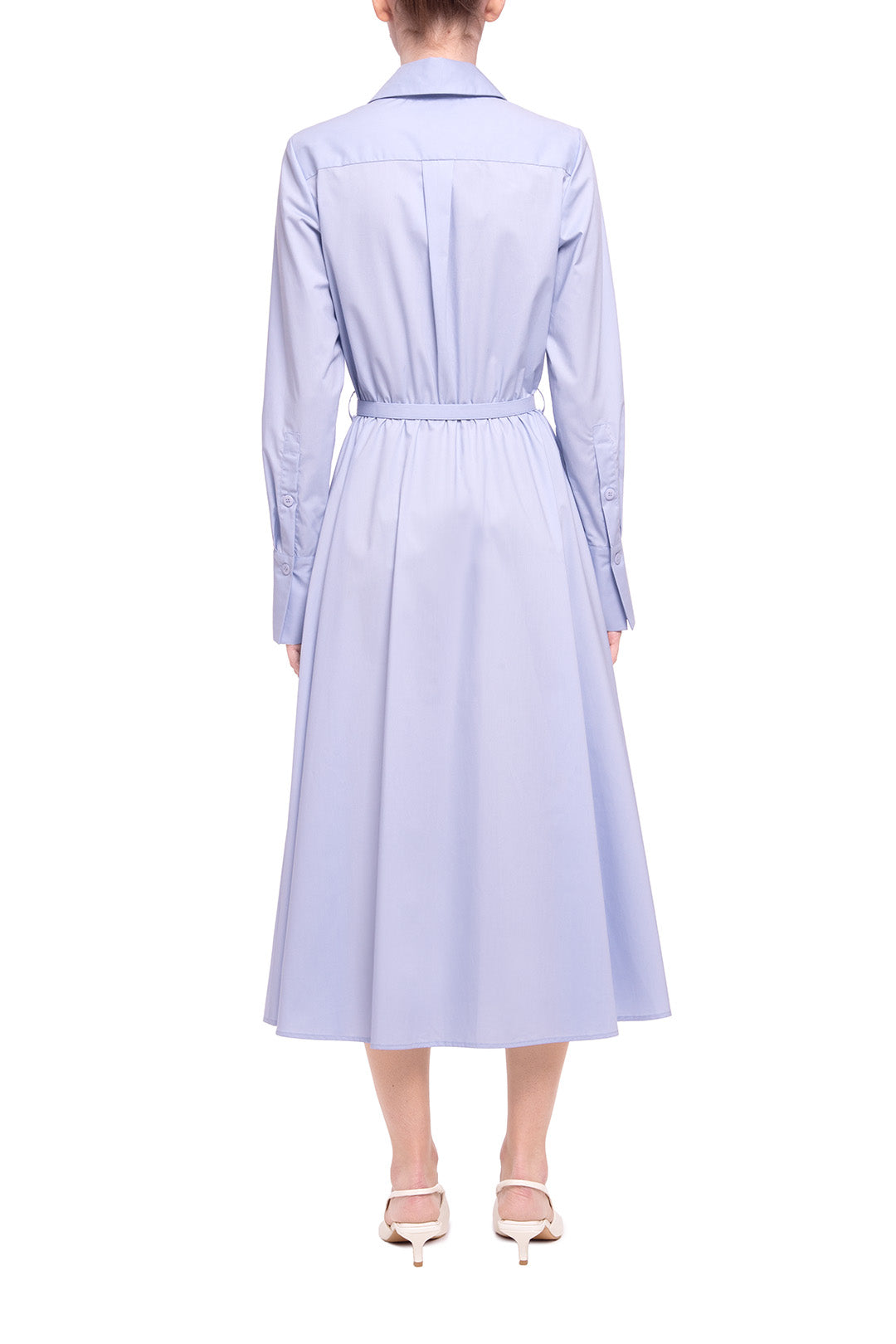 Blue cotton shirt dress