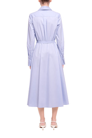 Blue cotton shirt dress