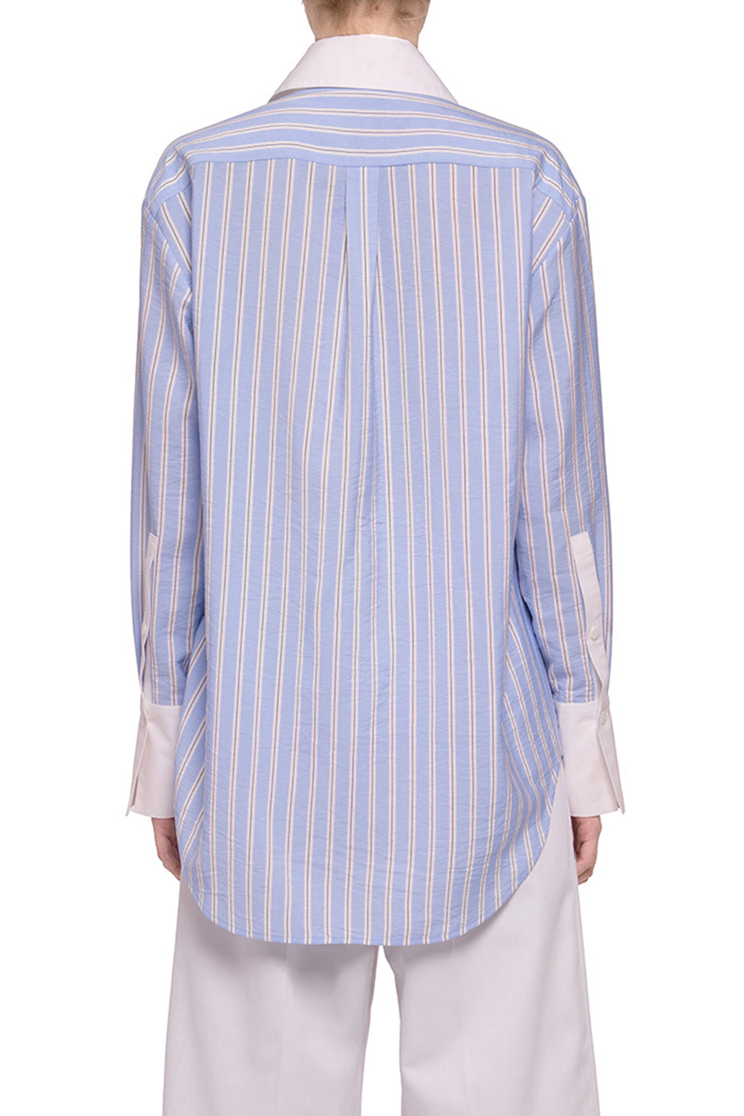 Blue striped oversized shirt