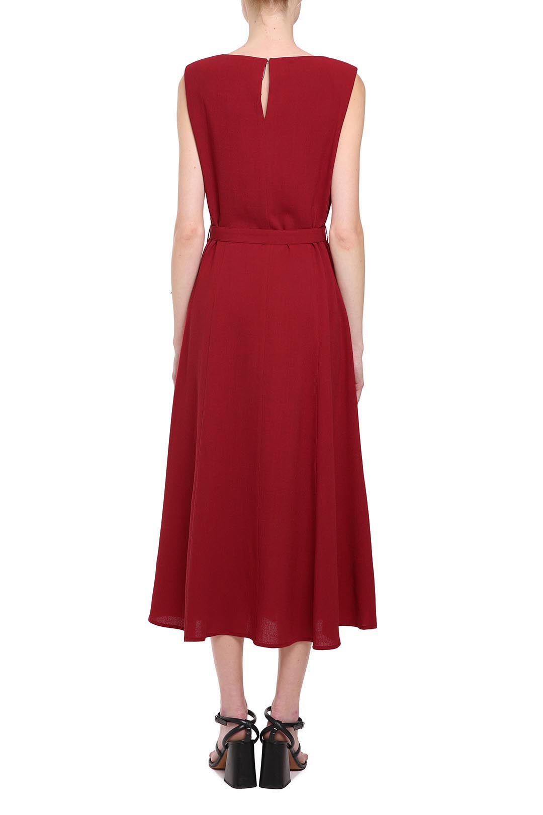 Red wool dress