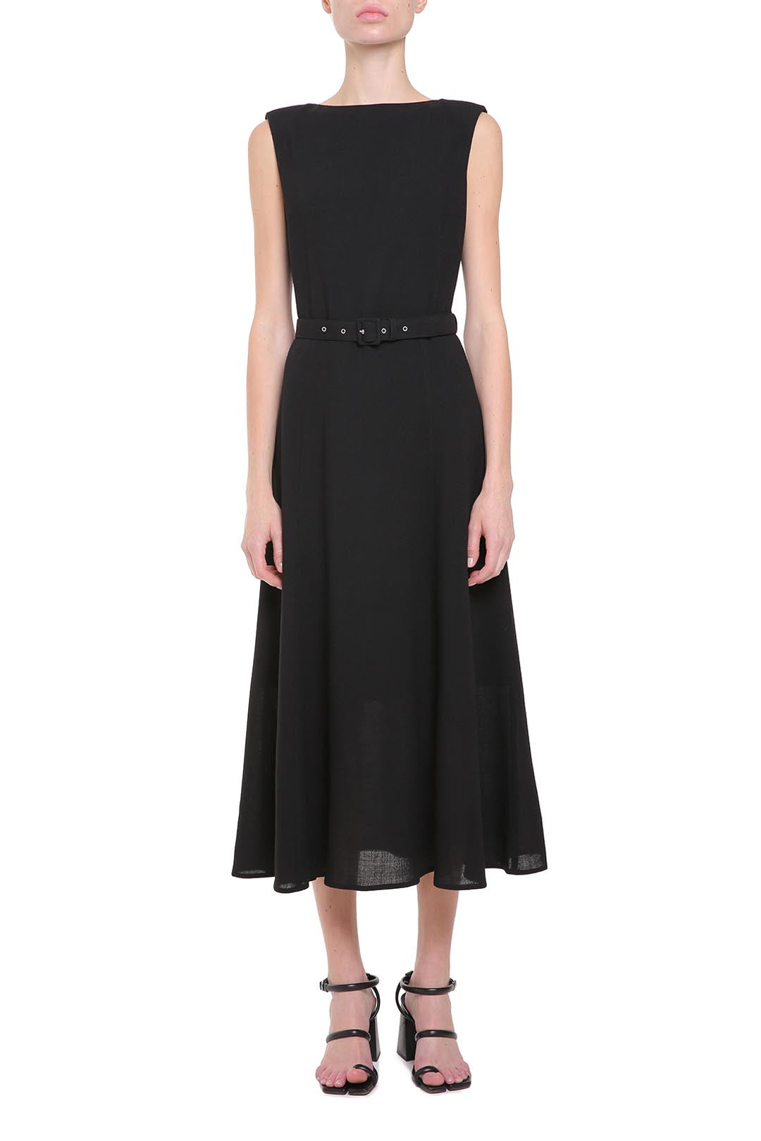 Black wool dress