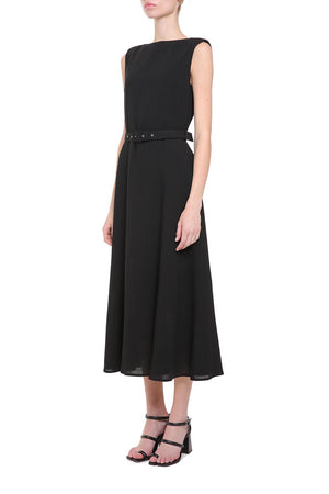 Black wool dress