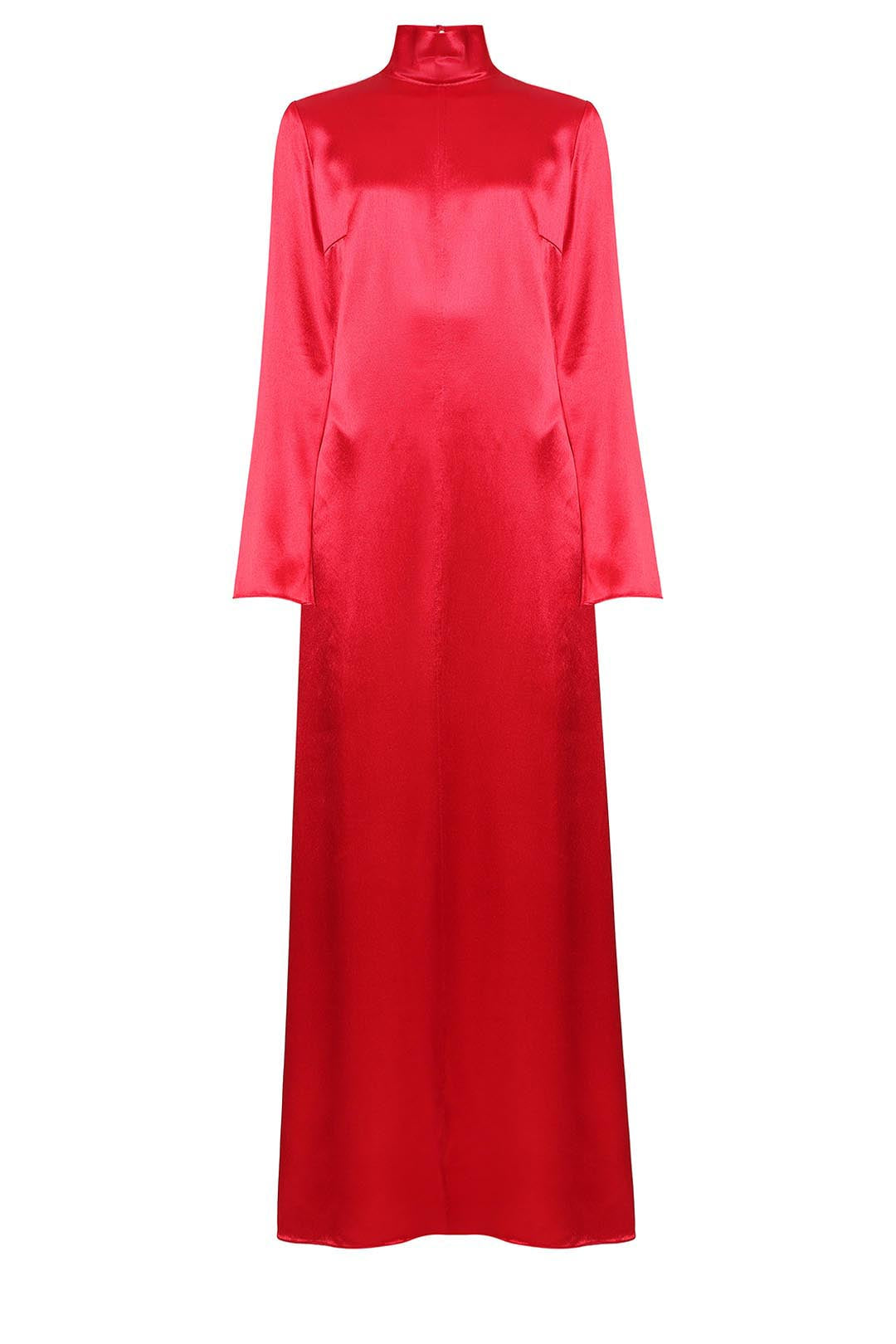 Red viscose maxi dress