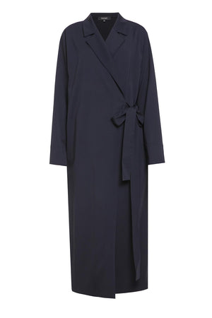 Navy-blue viscose dress