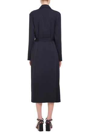 Navy-blue viscose dress