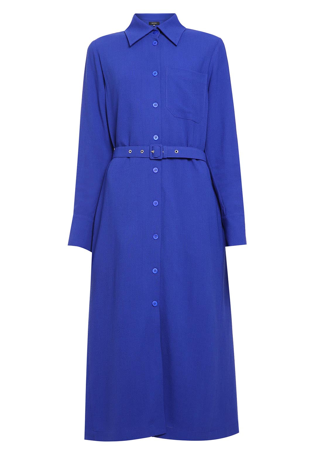 Blue shirt dress