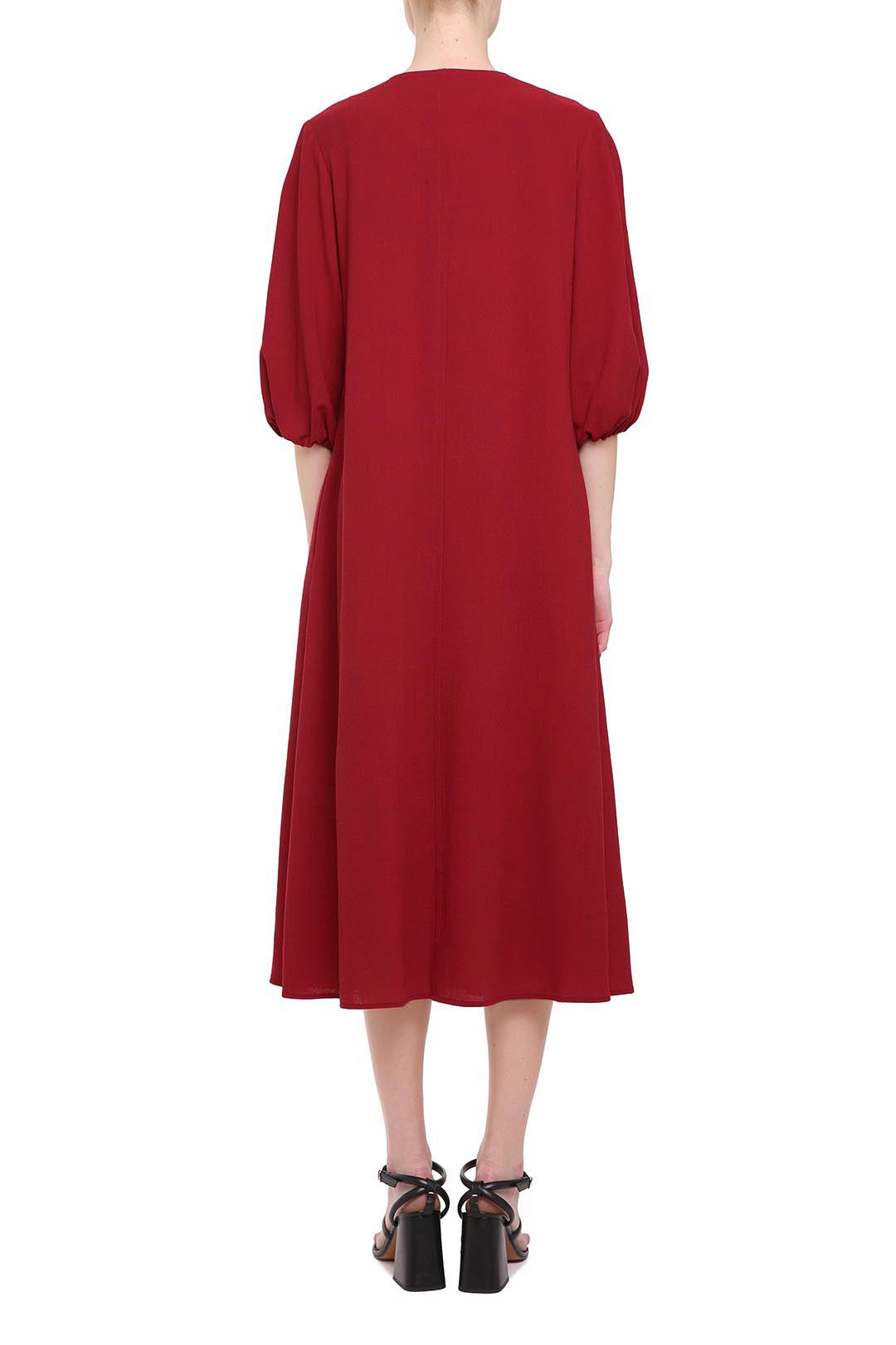 Red wool dress