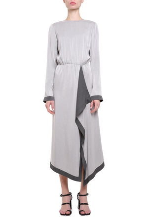 Light gray viscose dress