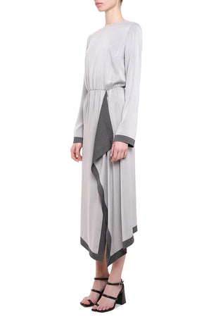 Light gray viscose dress