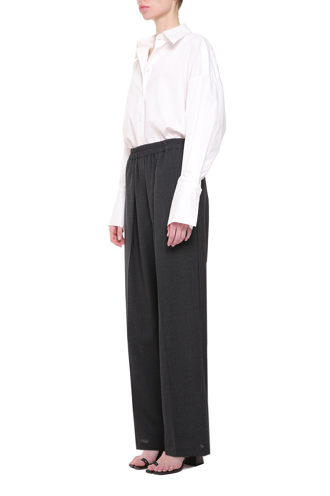 Gray wool trousers