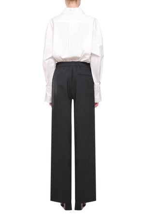 Gray wool trousers