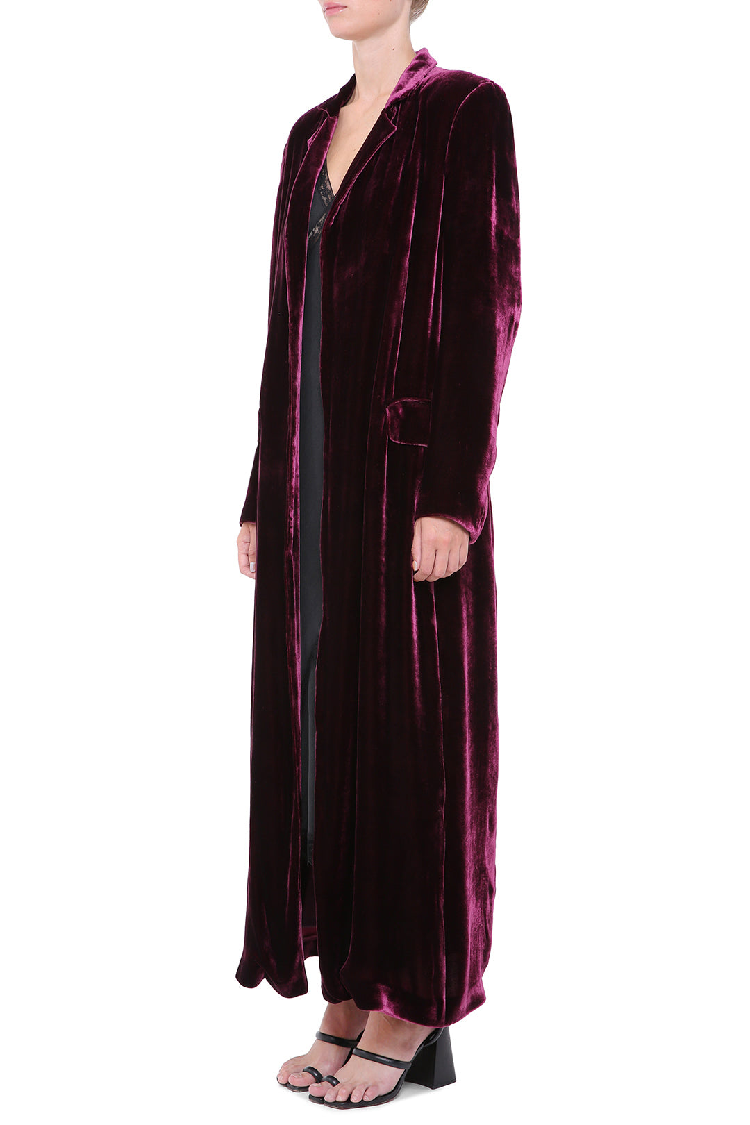 Burgundy velvet coat