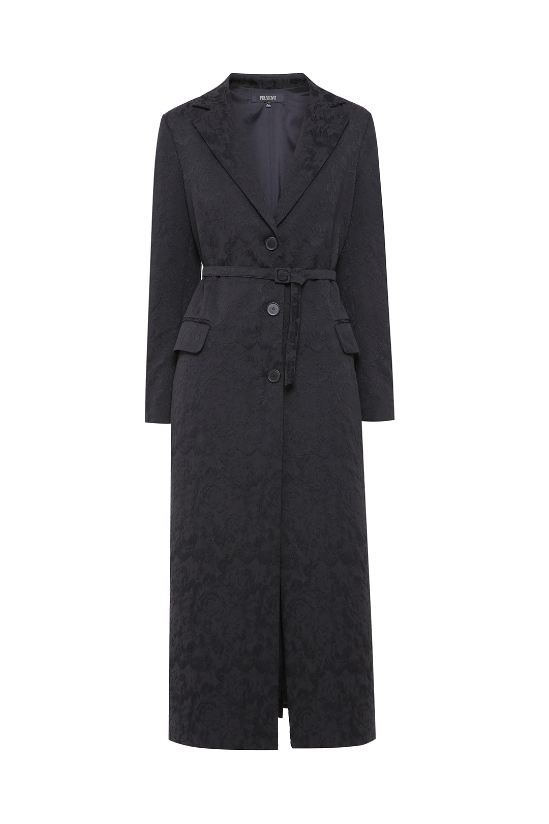 Black jacquard jacket/coat