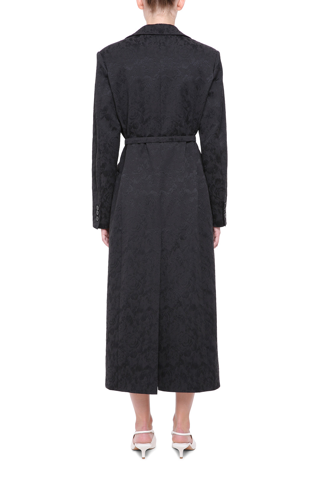 Black jacquard jacket/coat