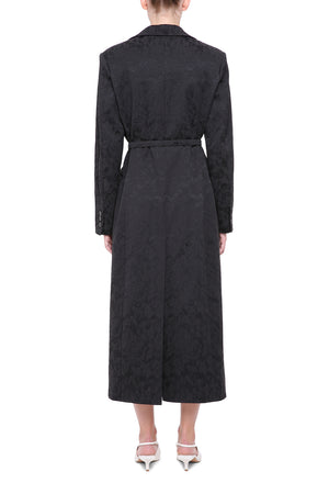 Black jacquard jacket/coat