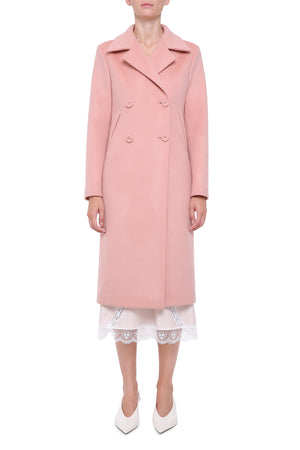 Pink wool coat