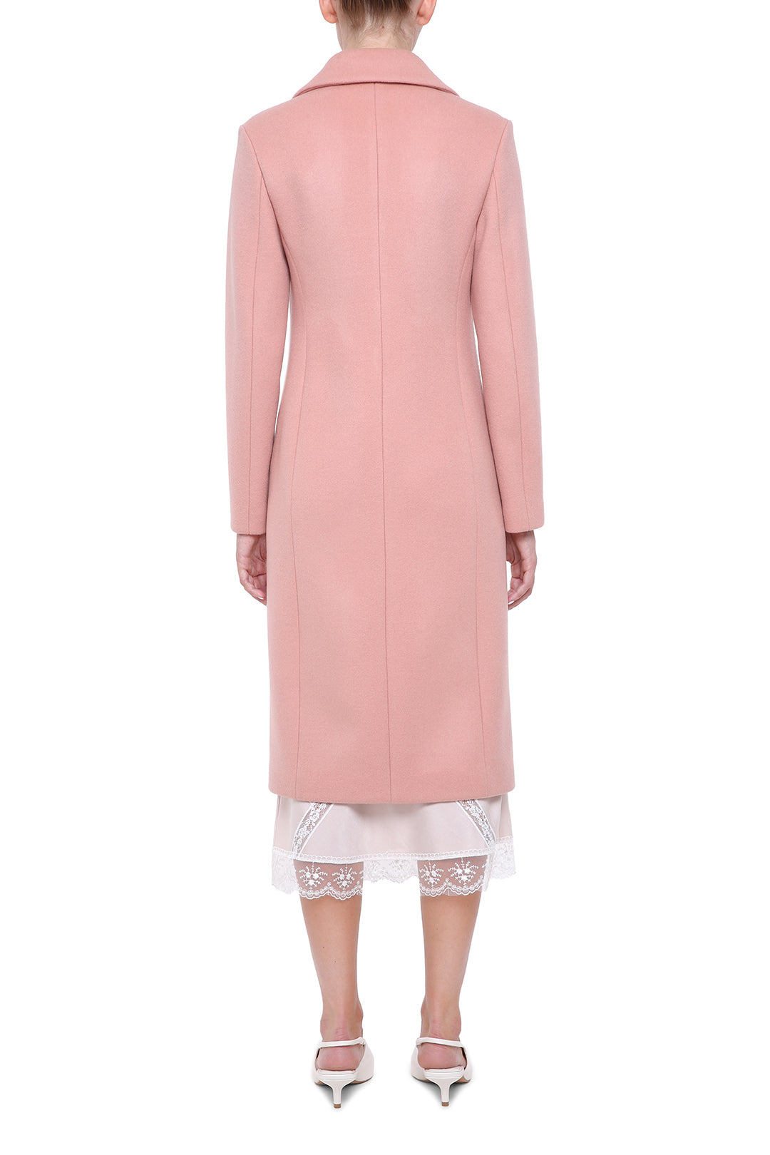 Pink wool coat