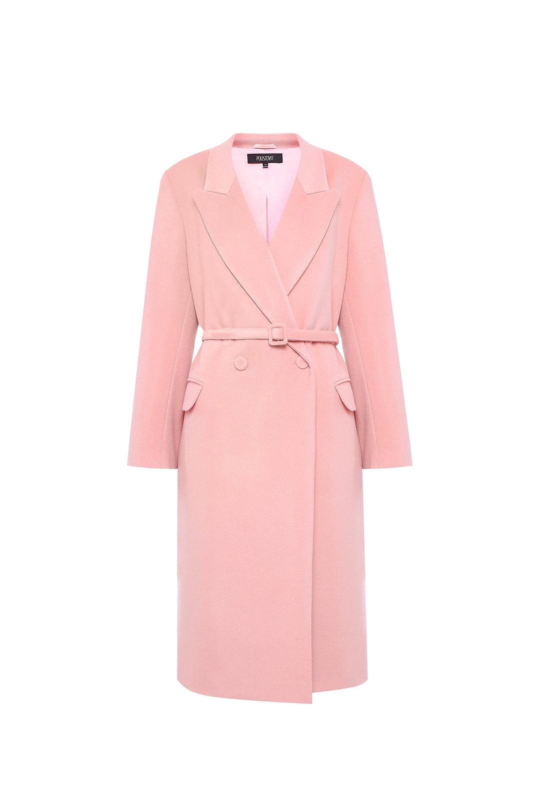 Pink wool coat