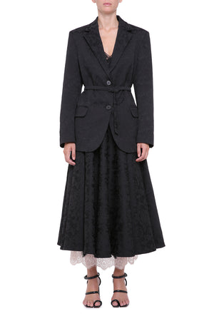 Black jacquard skirt