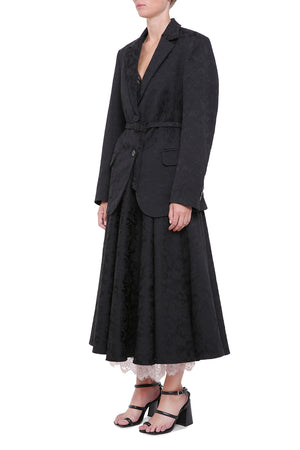 Black jacquard skirt