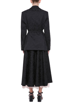 Black jacquard skirt
