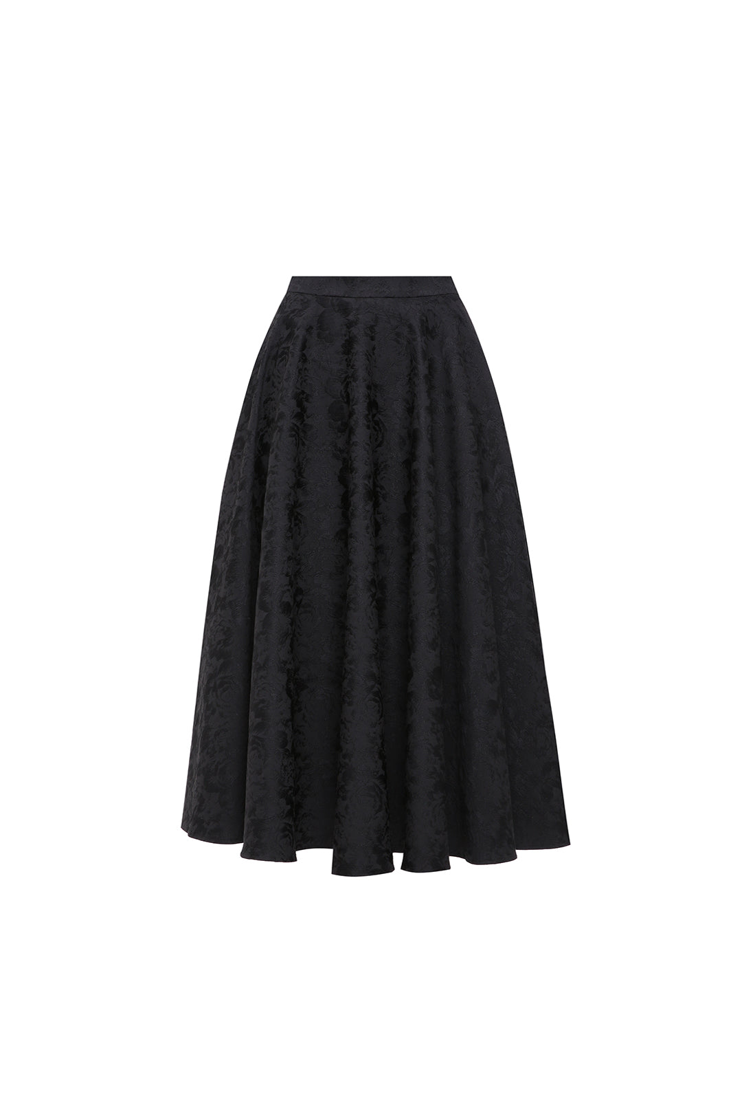 Black jacquard skirt