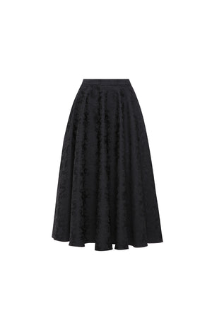 Black jacquard skirt
