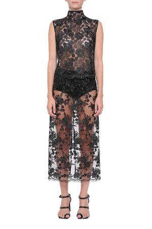 Black lace top
