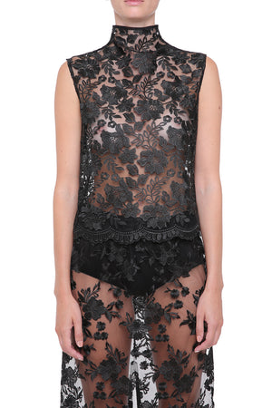 Black lace top