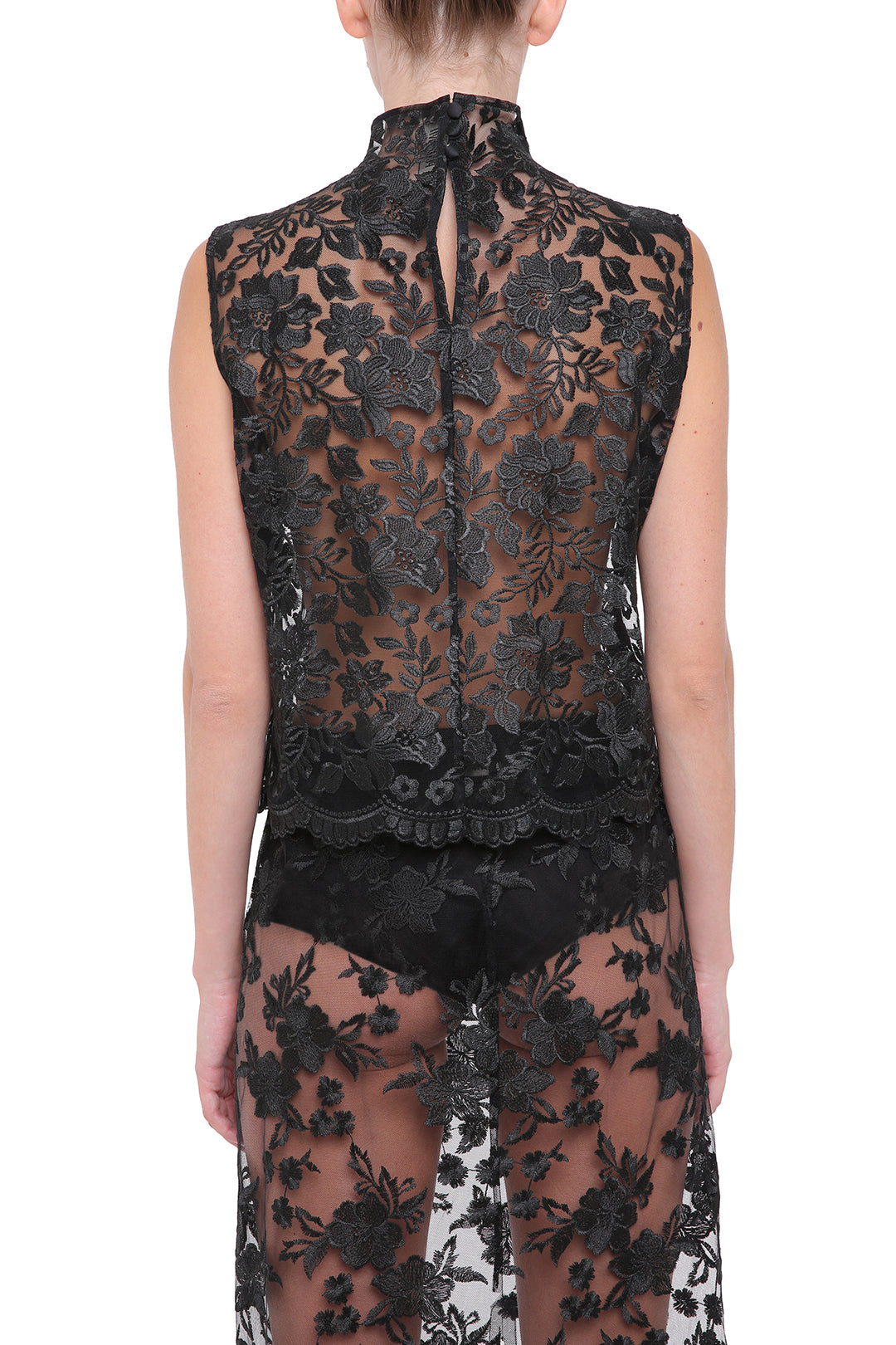 Black lace top