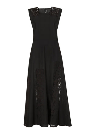 Чорна сукня з мереживними деталями