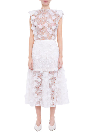White lace skirt