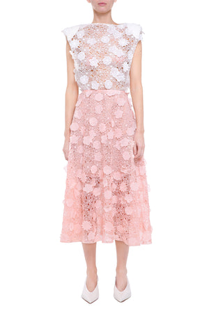Pink lace skirt