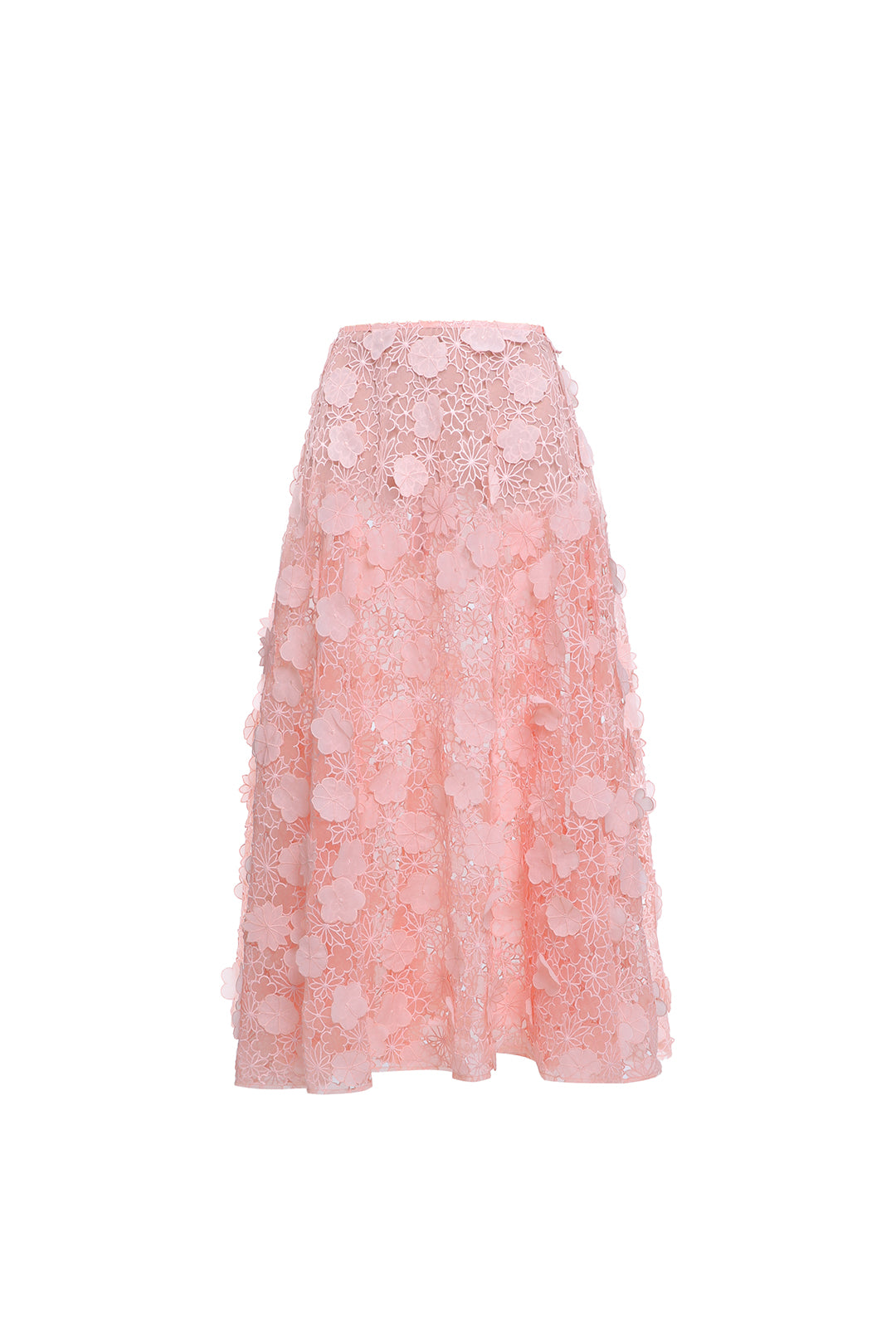 Pink lace skirt