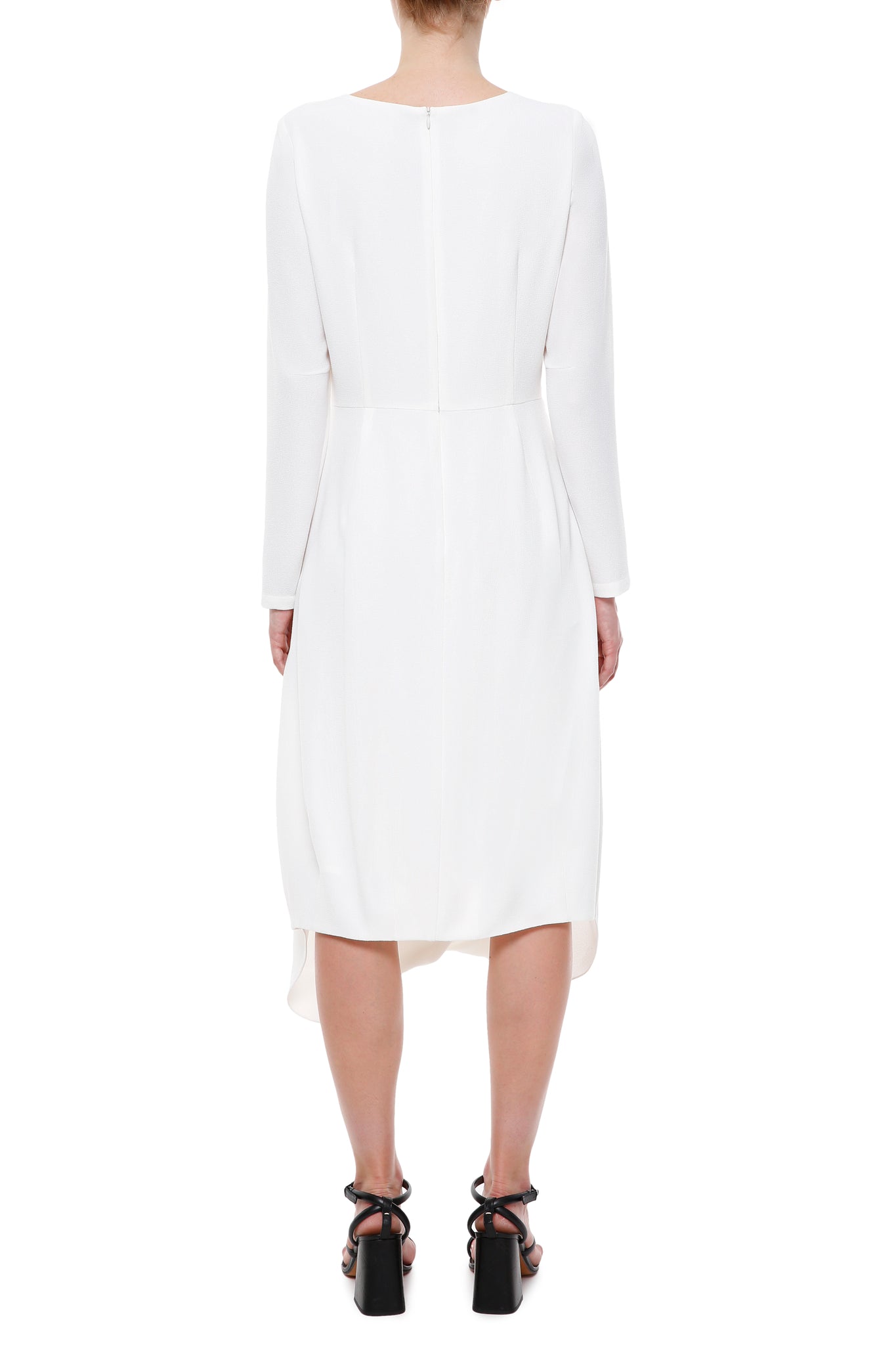 Біла сукня міді