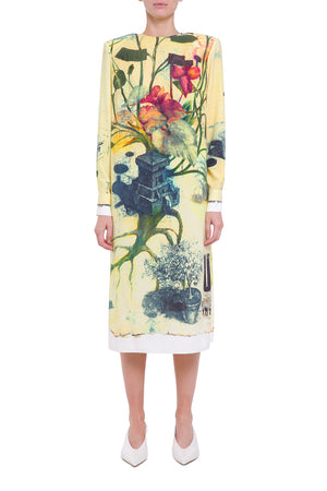 Printed silk dress