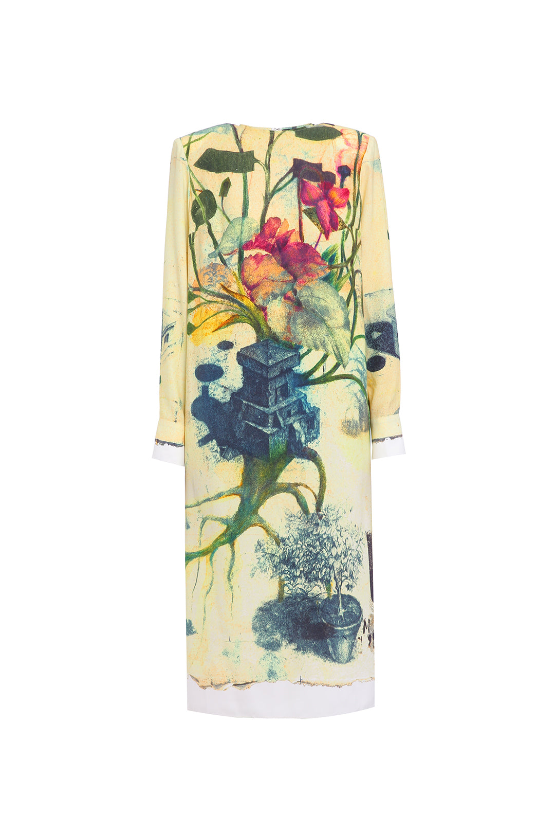 Printed silk dress