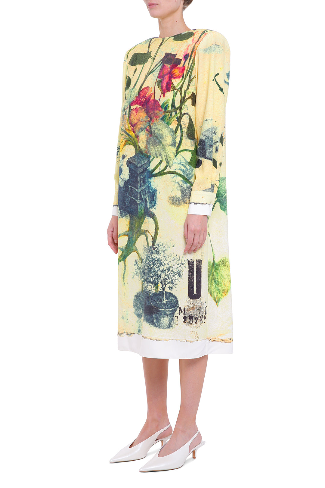 Printed silk dress