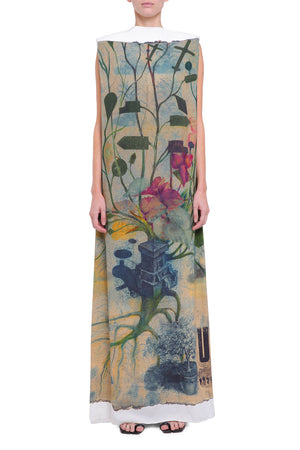 Printed silk dress
