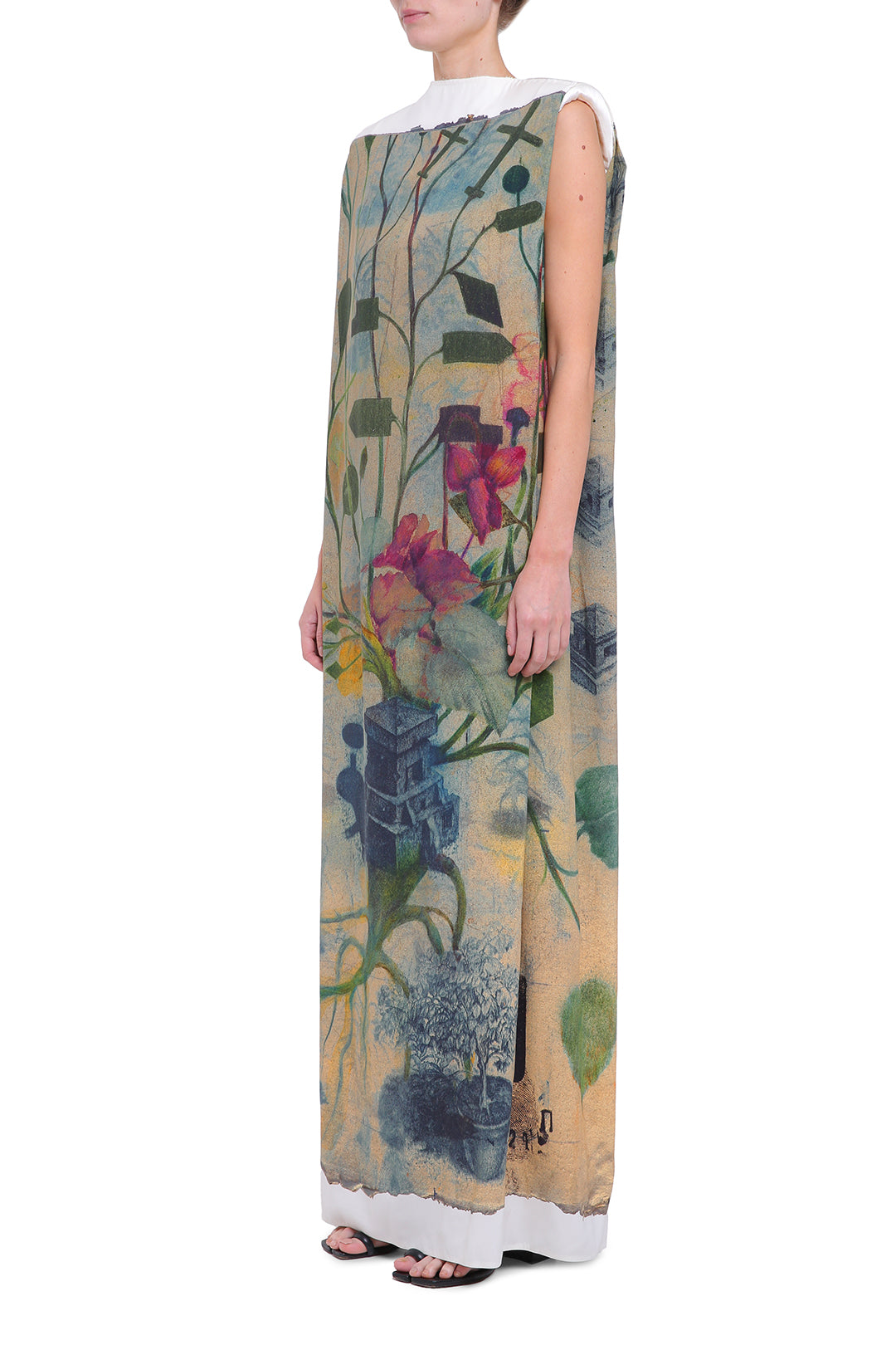 Printed silk dress