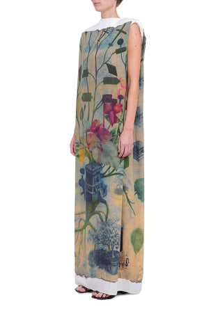 Printed silk dress