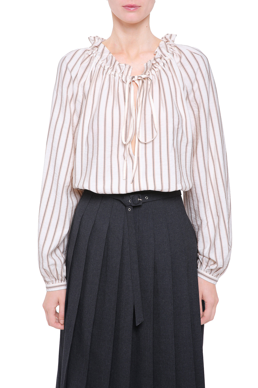 Beige striped blouse