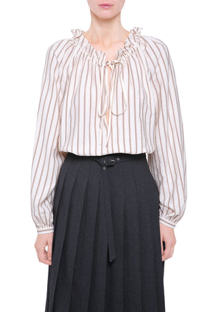 Beige striped blouse