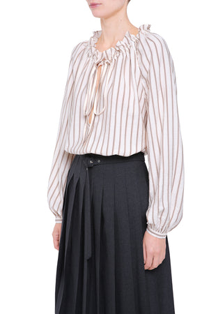 Beige striped blouse