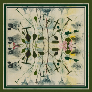 Printed silk scarf "Torn Page 18"